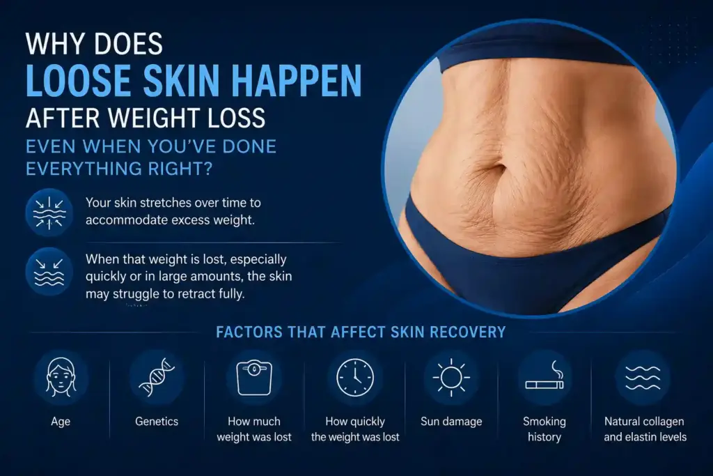 Why Does Loose Skin Happen After Weight Loss Even When You’ve Done Everything Right Sidcup?